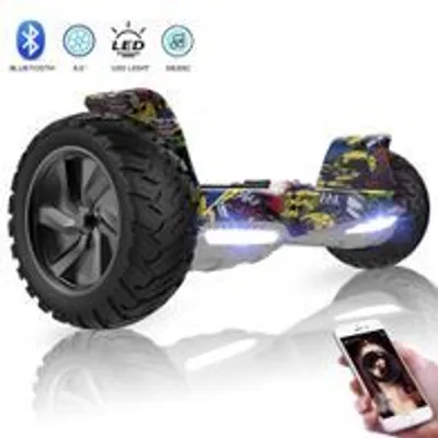 Produktbild von Hoverboard 8.5 Zoll, Premium Offroad Hoverboards - Bluetooth - Starker Dual Motor - LED - Elektro Skateboard Selbstausgleichender Elektroroller -Geschenk für Kinder