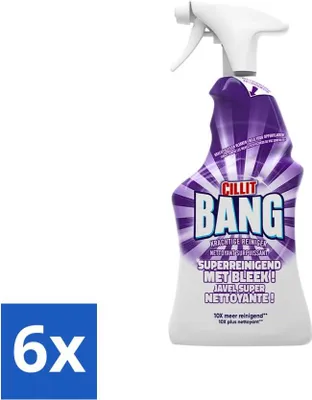 Produktbild von Cillit Bang - Bleichmittel - Entfernt hartnäckigen Schmutz - Starke Bleichwirkung - 750 ml - Vorteilspack - 6 Stücke