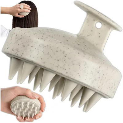 Produktbild von KRUMAD Kopfhaut Massagebürste Silikon, Scalp Massager für Haarwäsche und Peeling, Kopfhautbürste für alle Haartypen, Shampoo Bürste, KI-generiertes Bild