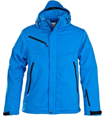 Imagen del producto de Chaqueta softshell "Skeleton" uni para hombre/mujer, modelo ET218 (talla S), color azul verdoso