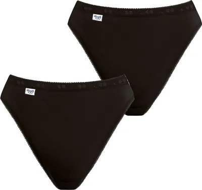 Produktbild von sloggi Damen Tai-Slip 2-Pack Basic+ - BLACK - Größe 48