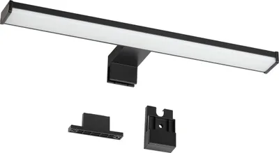Produktbild von Oktaplex LED Spiegelleuchte 3 in 1 230V Schminklicht warmweiß 3000K Klemmleuchte IP44 schwarz