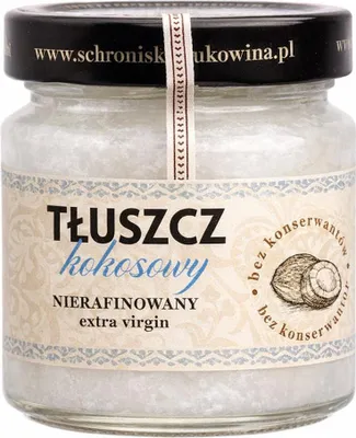 Zdjęcie produktu dla Tłuszcz kokosowy nierafinowany 212 ml - Schronisko Bukowina