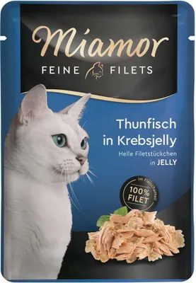 Produktbild von Miamor - Feine Filets Pouch 24x100g | Thunfisch in Krebsjelly