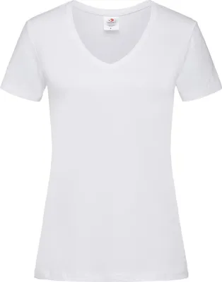 Produktbild von Stedman Damen Classic T-Shirt mit V-Ausschnitt AB279 (M) (Weiß)