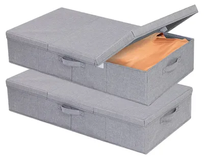 Image de Omgoods - Lot de 2 sacs de rangement pour tiroirs de lit - Organisez vos vêtements et chaussures