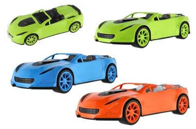Image de Voiture sport plastique 16x38cm course libre 3 couleurs en filet