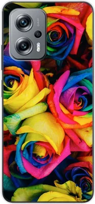 Produktbild von König Design Hülle kompatibel mit Xiaomi Redmi K50i Kunststoff Soft Handyhülle - Handy Case Bunte Rosen