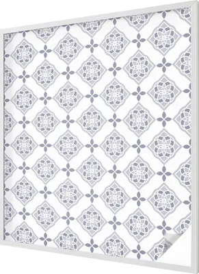 Produktbild von Buntglas Fensterfolie – 116x100 cm – Stained-Glass Design – blickdichte dekorative Sichtschutzfolie – selbstklebend, UV-Schutz – Blumenrauten