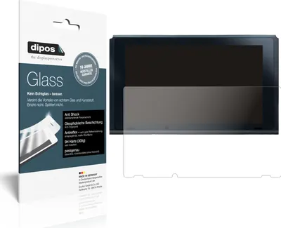 Produktbild von 2x Schutzfolie für Nintendo Switch (2021) matt - Anti-Shock 9H Folie dipos Glass Kunststoffglas