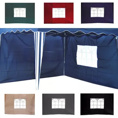 Immagine prodotto di 2 pannelli laterali finestra parete laterale gazebo pieghevole in alluminio 300x300cm