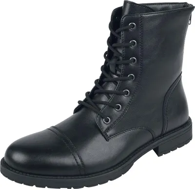 Produktbild von Black Premium by EMP Herren schwarze Lace-Up Bikerboots EU46