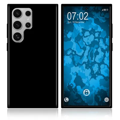Produktbild von PhoneNatic Case kompatibel mit Galaxy S24 Ultra Silikon Hülle schwarz Cover
