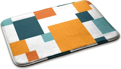 Produktbild von Teppich Kinderteppich Schlafzimmer Modern - 90 cm x 60 cm - Bunte Quadrate