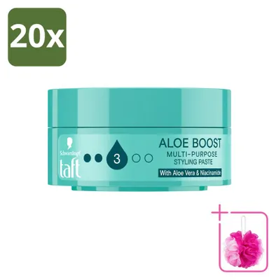 Obrázok produktu pre 20 kusov pasty na vlasy Taft Aloe Boost – 75 ml – balenie s 20 kusmi