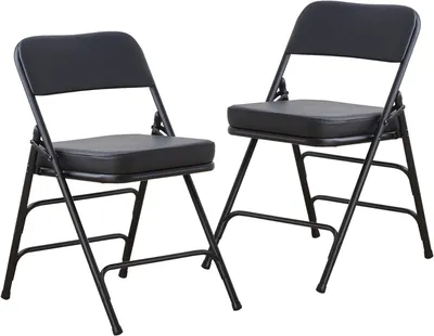 Immagine prodotto di Sedie pieghevoli, set da 2, sedie pieghevoli imbottite, sedie per balcone, sedie pieghevoli per cucina, sala da pranzo, ufficio, uso esterno, giardino, balcone