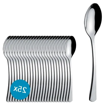 Produktbild von Kaffeelöffel aus Kunststoff, silber, 25 Stück