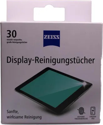 Produktbild von Display-Reinigungstücher alkoholfrei 30 Stück von Zeiss