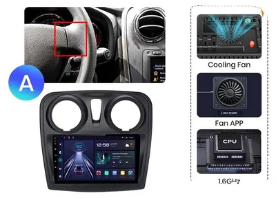 Produktbild von Autoradio, Verbesserte Funktionen, Kompatibel mit Renault Logan 2 2012-2019 / Sandero 2 2014-2019, 4G 4GB-64GB