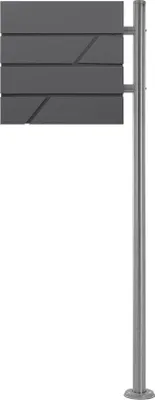 Produktbild von Briefkasten mit Zeitungshalter 37x37x11 cm Anthrazit
