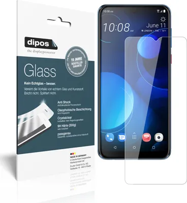 Produktbild von 2x Schutzfolie für HTC Desire 19 Plus - Anti-Shock 9H Folie dipos Glass Kunststoffglas