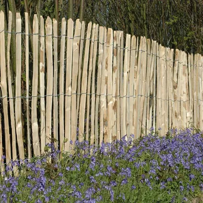 Produktbild von Englischer Staketenzaun Kastanie - Länge 5 Meter, Höhe 122 cm, Lattenabstand 6-8 cm