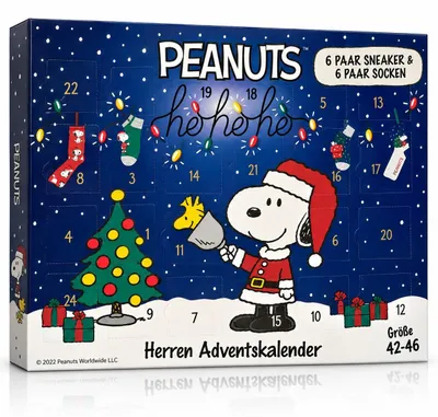 Produktbild von Peanuts Socken Adventskalender    : 42-46 : mehrfarbig  Größe: 42-46 Farbe: mehrfarbig