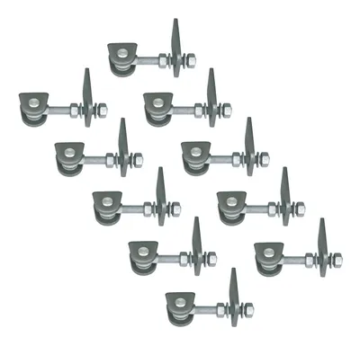 Obrázek produktu pro Alberts 852344 Torband, für 180° Öffnung, kurze Ausführung, feuerverzinkte Schrauben und Muttern, Bolzen und Splint aus Edelstahl, Gewinde M12, 10er Set