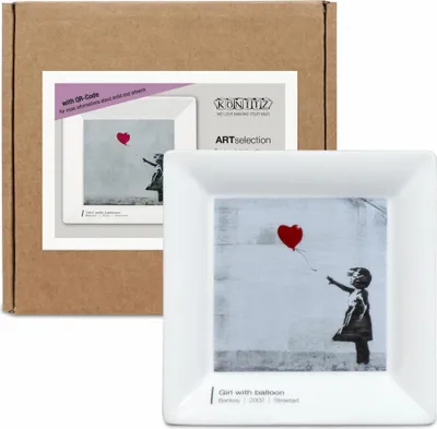 Produktbild von Könitz Vide Poche Girl with Balloon - Banksy im Geschenkkarton, Schale, Porzellan, Bunt, 13 x 13 cm, 11 5 922 2721