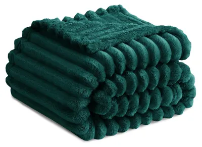 Immagine prodotto di Coperta in pile, 150 x 200 cm - Plaid morbido e caldo - Ideale per divano e letto - 300 g/m² - Verde chiaro