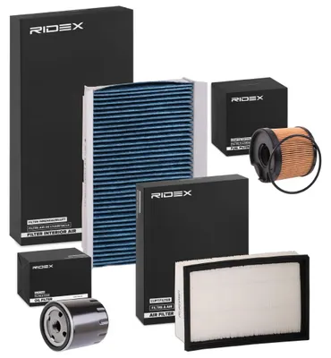 Produktbild von RIDEX Filterset Inspektionspaket Filtersatz passend für PEUGEOT 307 (3A/C) 307 SW (3H) 307 Break (3E) 307 Stufenheck für CITROËN C4 I (LC)