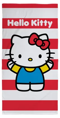 Immagine prodotto di Asciugamano per bambini ufficiale Hello Kitty, prodotto da Character World, estremamente morbido, con un design divertente