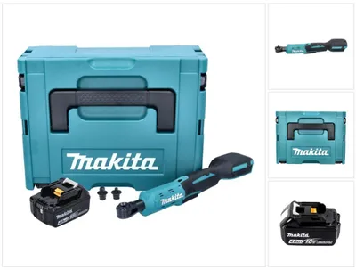 Zdjęcie produktu dla Makita DWR 180 M1J wkrętarka akumulatorowa z grzechotką 18 V 47,5 Nm 1/4" 3/8" + 1x akumulator 4,0 Ah + Makpac - bez ładowarki