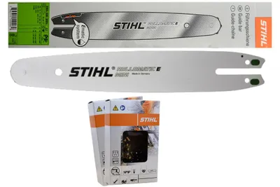 Produktbild von Stihl Führungsschiene Rollomatic E Mini 30050003909  35cm 3/8'P 1,1mm  + 2x Stihl 36990000050  3/8" PS3 PRO 1,1mm