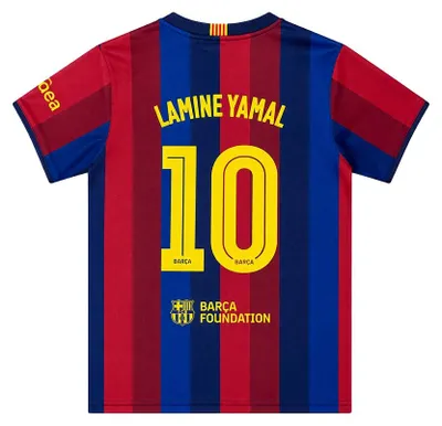Produktbild von Yamal FC Barcelona Heimtrikot Kinder - Größe 116 bis 164 - Kinder Fußballtrikot - Polyester - Blau - Rot