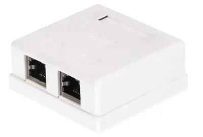 Image de Prise murale complète, 2 prises RJ45, 8P8C, FTP, Cat5E, LSA, Netrack