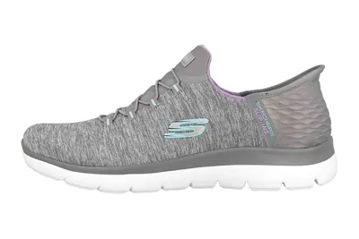 Zdjęcie produktu dla Skechers damskie buty wsuwane Sporty gumowa podeszwa szary