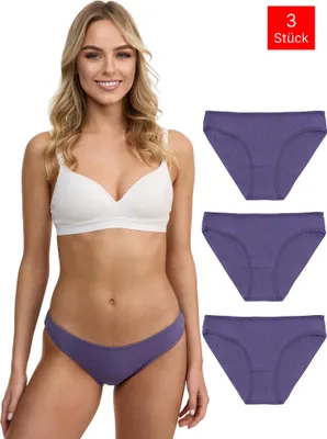 Immagine prodotto di Slip donna Tazzio confezione da 3 pezzi F941 (viola, S)