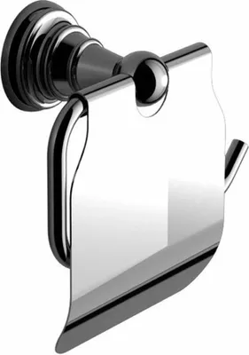 Image de Porte-papier hygiénique, avec cache, profilé rétro chromé DIAMOND, avec couvercle