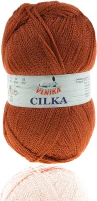 100g Strickgarn CILKA by VLNIKA Klassikgarn Strickwolle mit Schimmereffekt, braun
