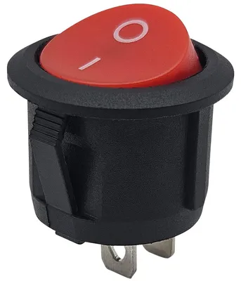 Productafbeelding van ProRide Wipschakelaar ON-OFF - 250V/6A - Inbouw-Ø20mm - 2-Pins - Rood