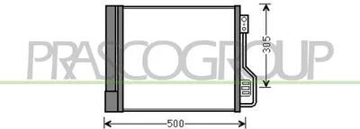 Produktbild von PRASCO ME305C001 Kondensator Klimaanlage Klimakondensator für SMART FORTWO Coupe (451) +Trockner