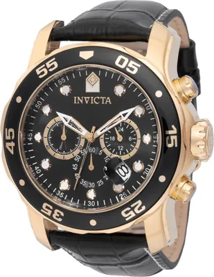 Zdjęcie produktu dla Invicta Pro Diver 49833 Zegarek Męski - Mechanizm Kwarcowy - Stal Nierdzewna z Czarną Tarcza - 48 mm