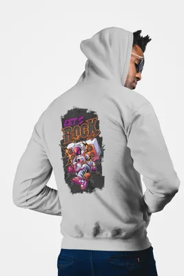 Produktbild von D&B Uni Hoodie ZIPEB00034 Rock HellGrau-Größe M