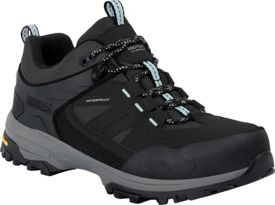 Image de Regatta - Chaussures de marche "Regen" pour femmes, coupe basse RG12191 (36 EU) (Noir/Aqua)