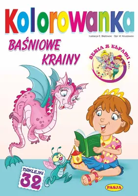 Immagine prodotto di Kolorowanka edukacyjna Baśniowe krainy dla dzieci z naklejkami