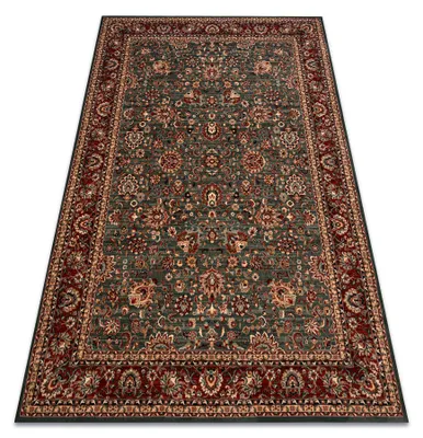 Image de Tapis en laine KASHQAI 4362 400 ornement vert / bordeaux vert 160x240 cm