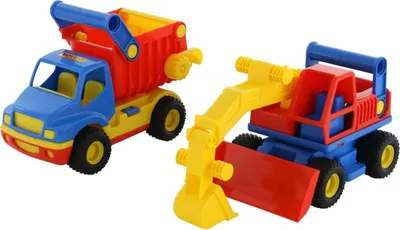 Produktbild von Polesie Wader Kipper und Bagger Set 45x15x19 cm 1450570