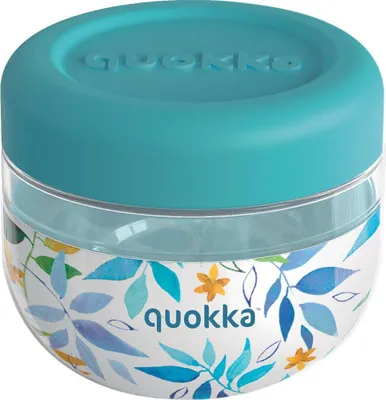 Produktbild von Quokka, Lebensmittelbehälter 500ml Aquarell Blätter Motiv mit Deckel, Mehrfarbig