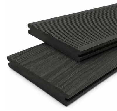 Produktbild von WPC Terrassendielen Massiv Handmuster Muster 20 mm x 15 cm anthrazit Premium